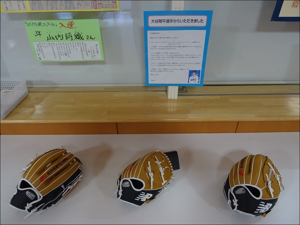 大谷選手よりグローブが届きました